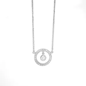 Diamond Accent Pendant White Gold P010