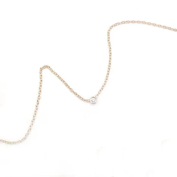 Diamond Dot 14K White Gold Necklace