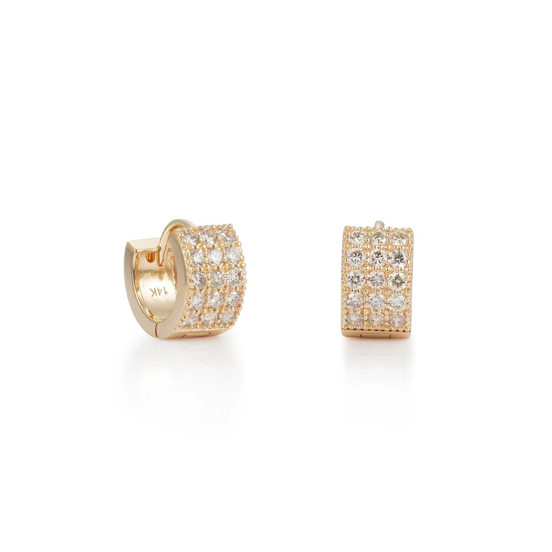 Diamond Huggie Earrings