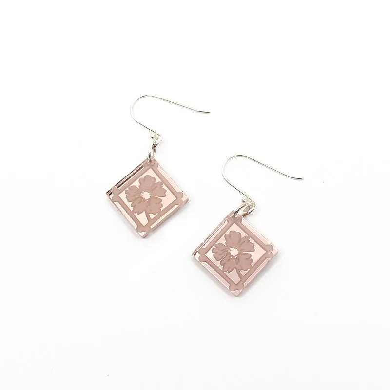 Earrings 'Fortitude' Poppy in Rose Gold | by Anna Leyland