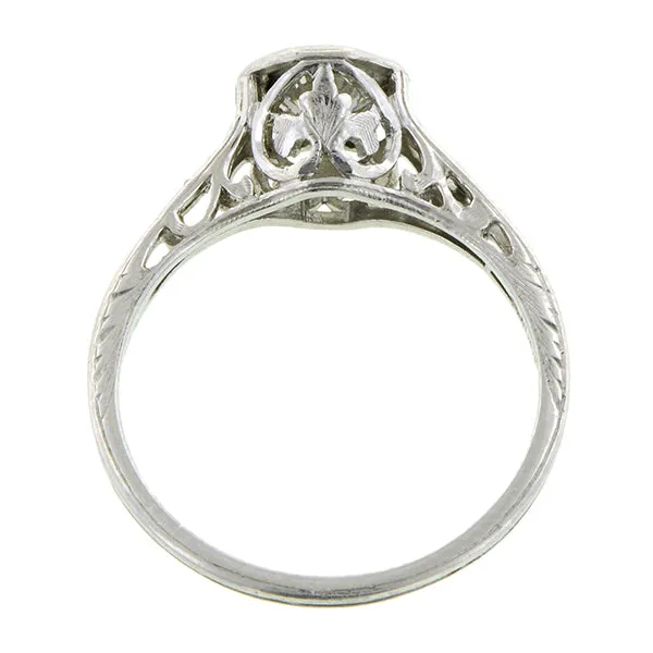 Edwardian Diamond Engagement Ring,  Old Euro 0.50ct