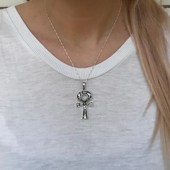 Egyptian Necklace - Ankh Key Of Life Pendant - Egyptian Cross Necklace