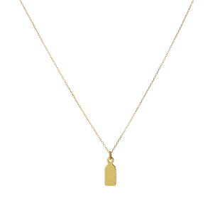 Engravable Vermeil Tag Necklace