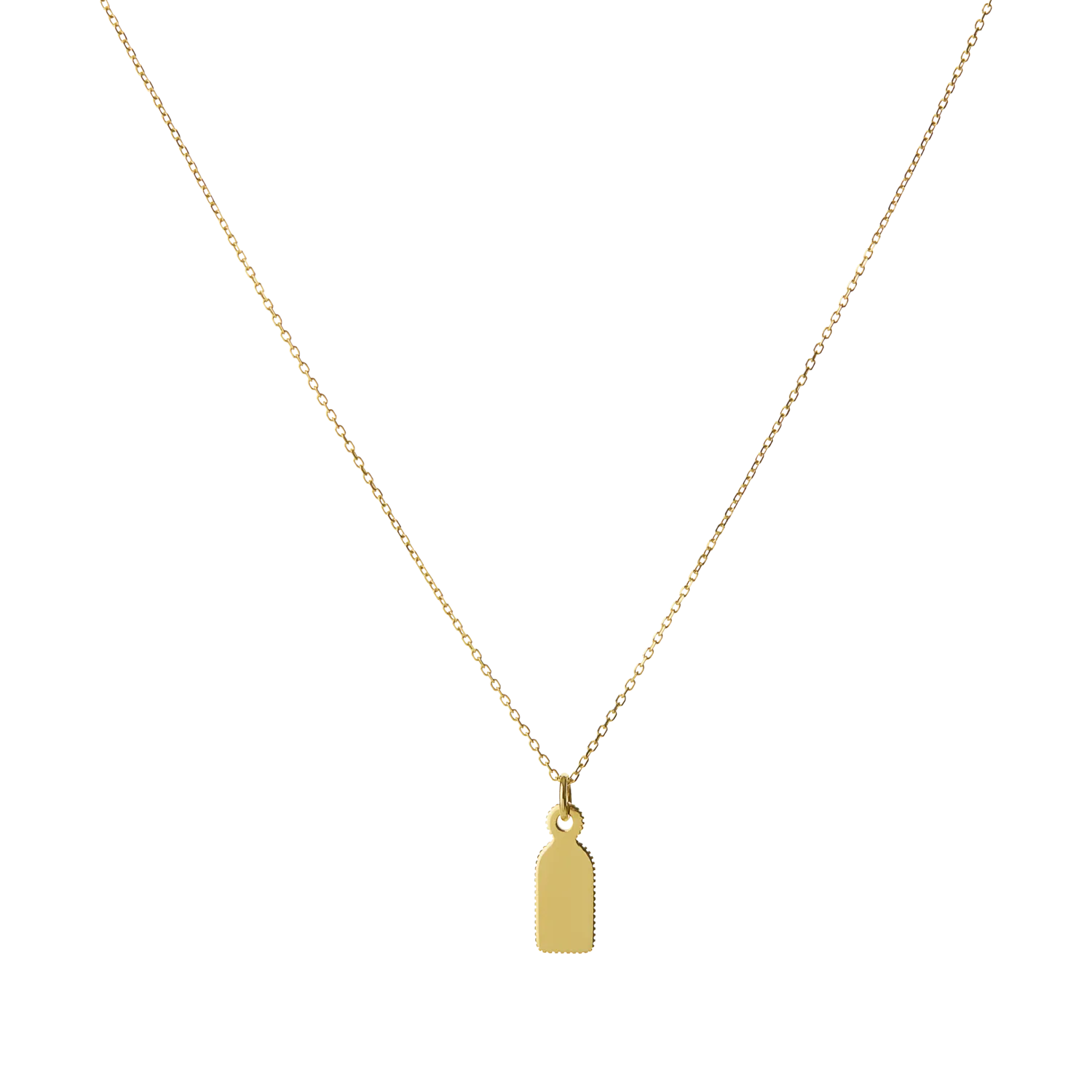 Engravable Vermeil Tag Necklace