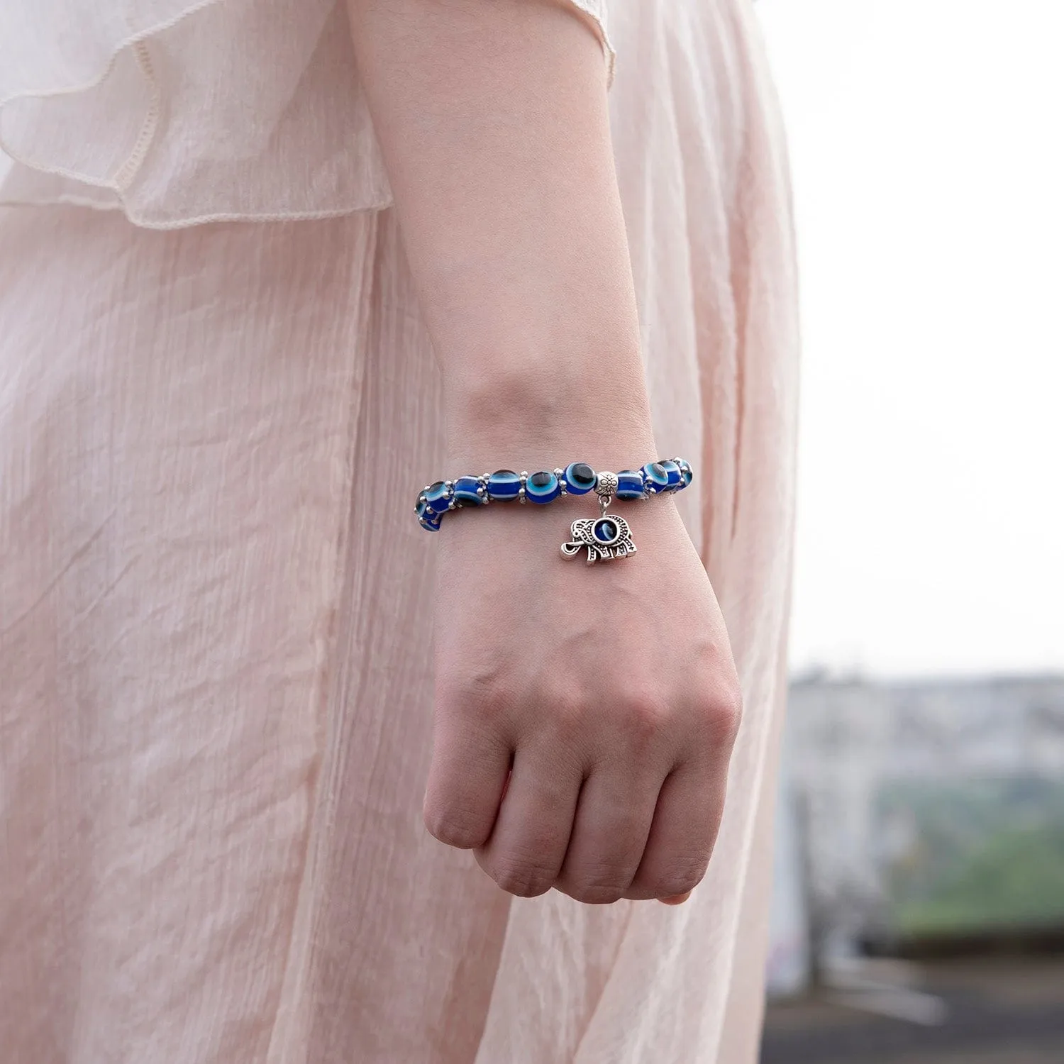 Evil Eye Handmade Beaded Bracelet