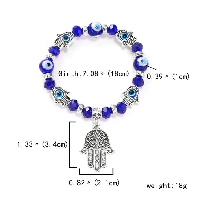 Evil Eye Handmade Beaded Bracelet