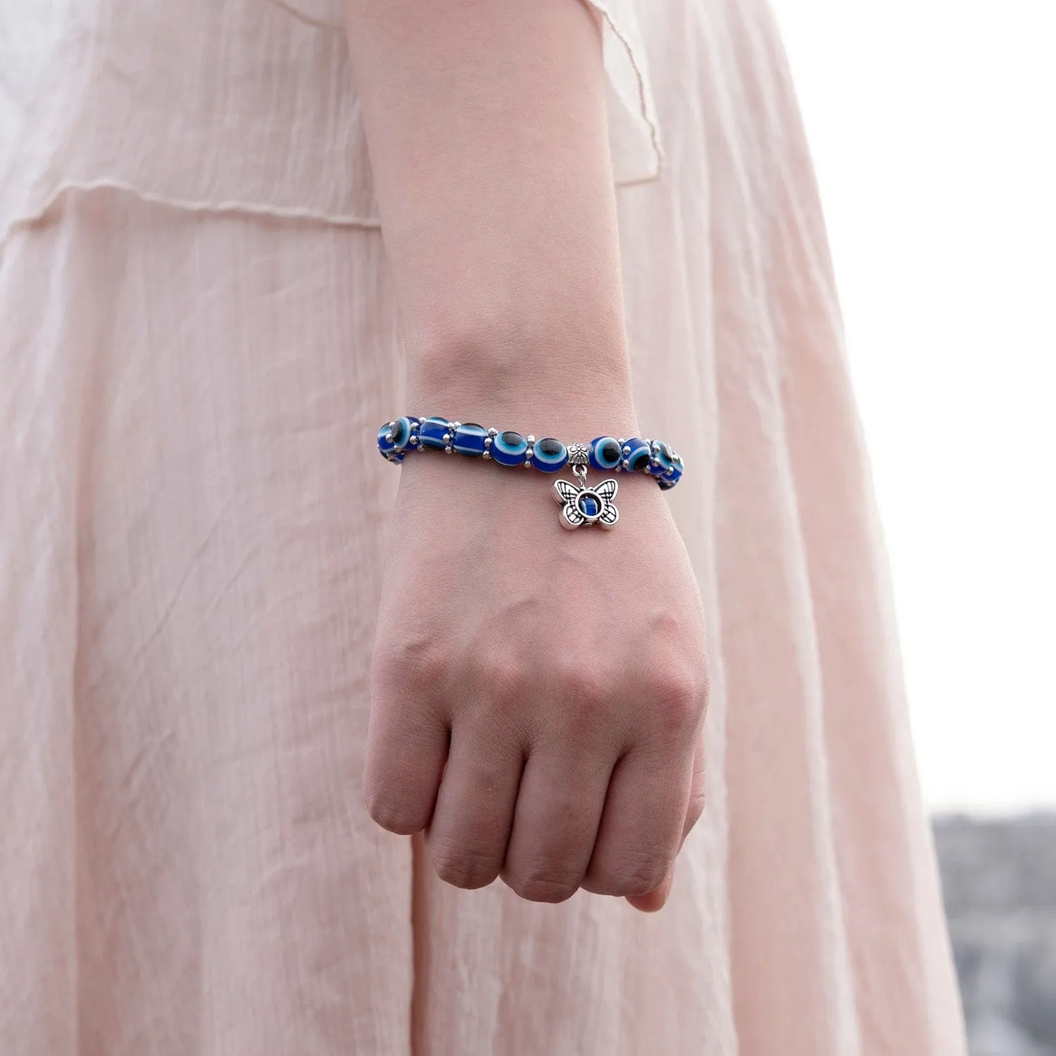 Evil Eye Handmade Beaded Bracelet