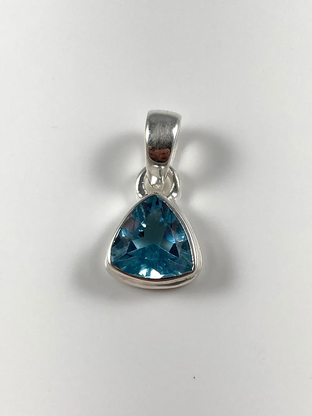 Faceted Blue Topaz Pendant