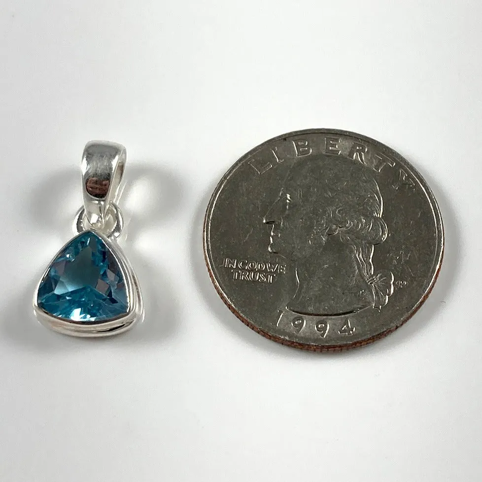 Faceted Blue Topaz Pendant