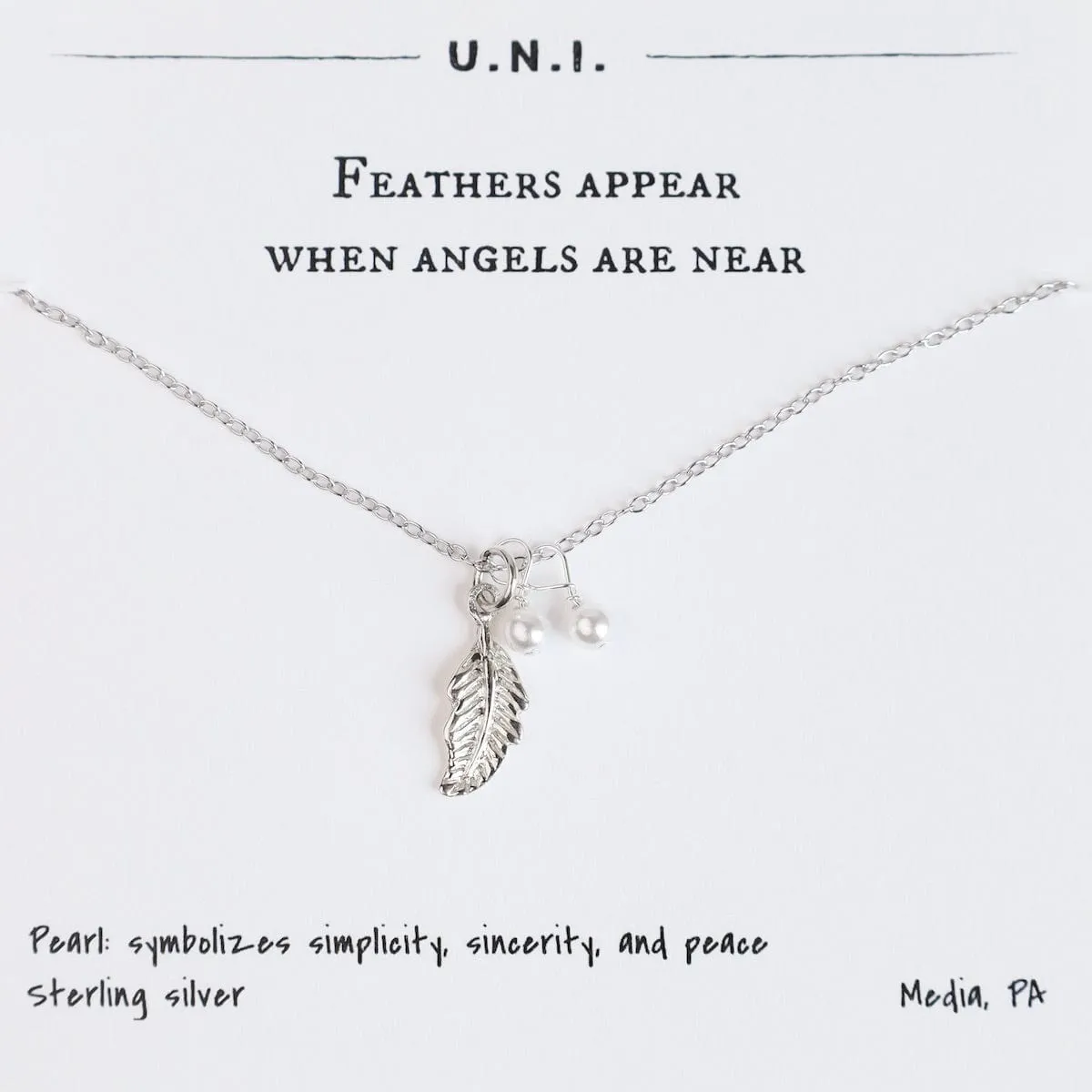 Feathers Appear When Angels are Near Necklace