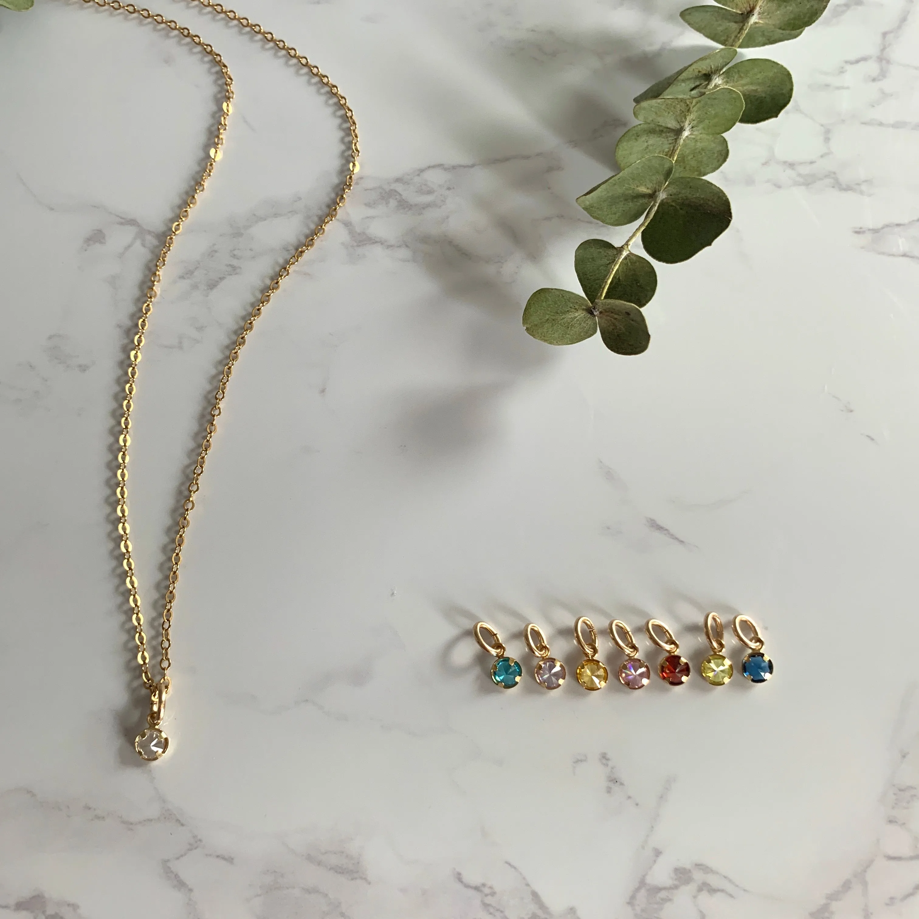 Gold Birthstone Pendant