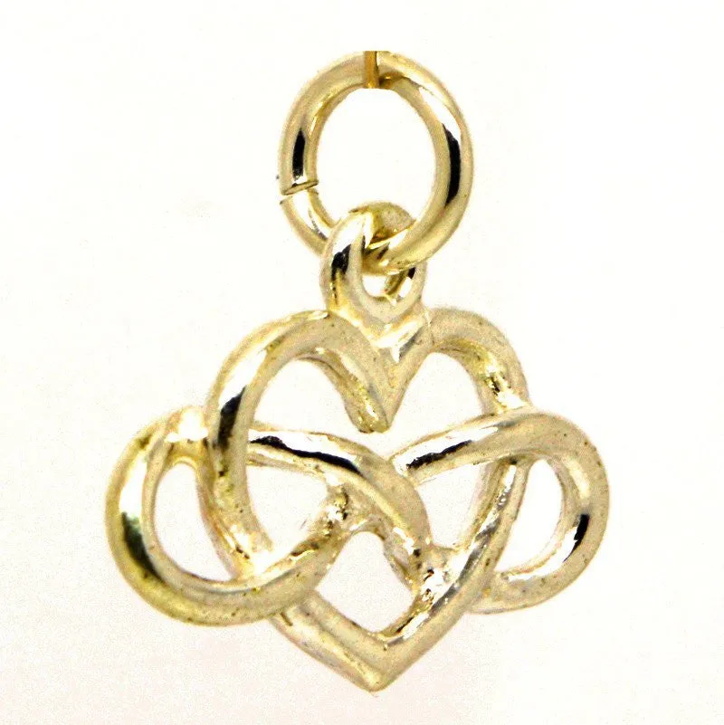 Gold Eternal Heart Infinity Charm