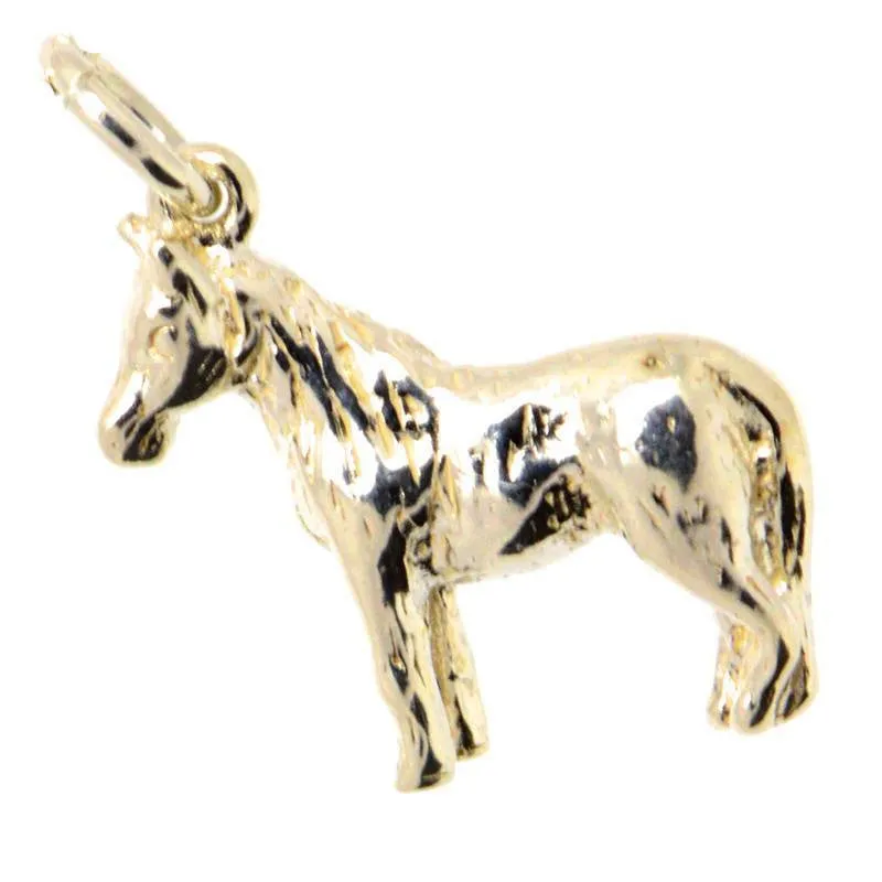 Gold Small Pony Charm