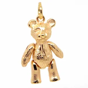 Gold Teddy Bear charm