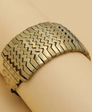 Handmade Brass Zig Zag Adjustable slider Bracelet