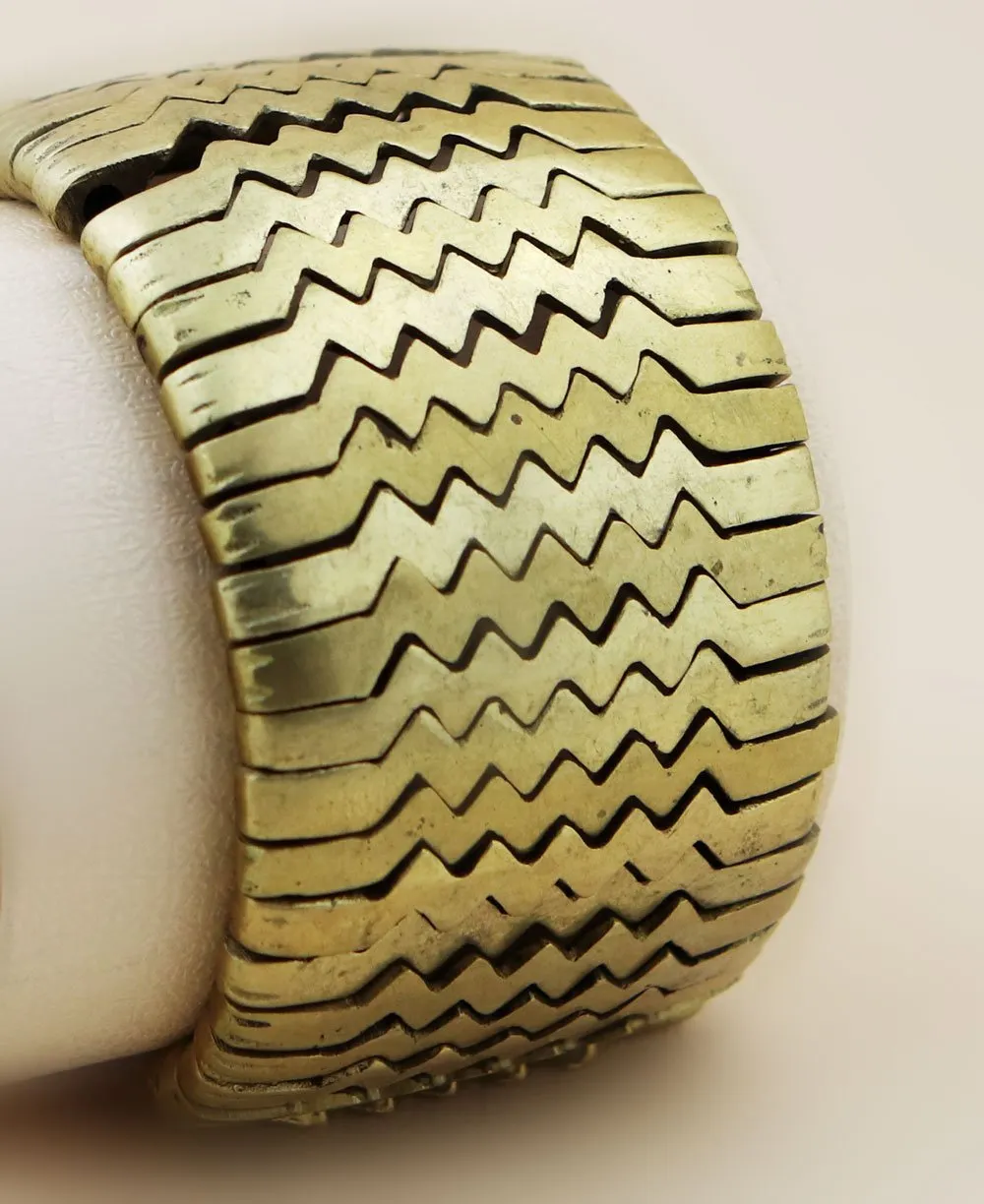 Handmade Brass Zig Zag Adjustable slider Bracelet