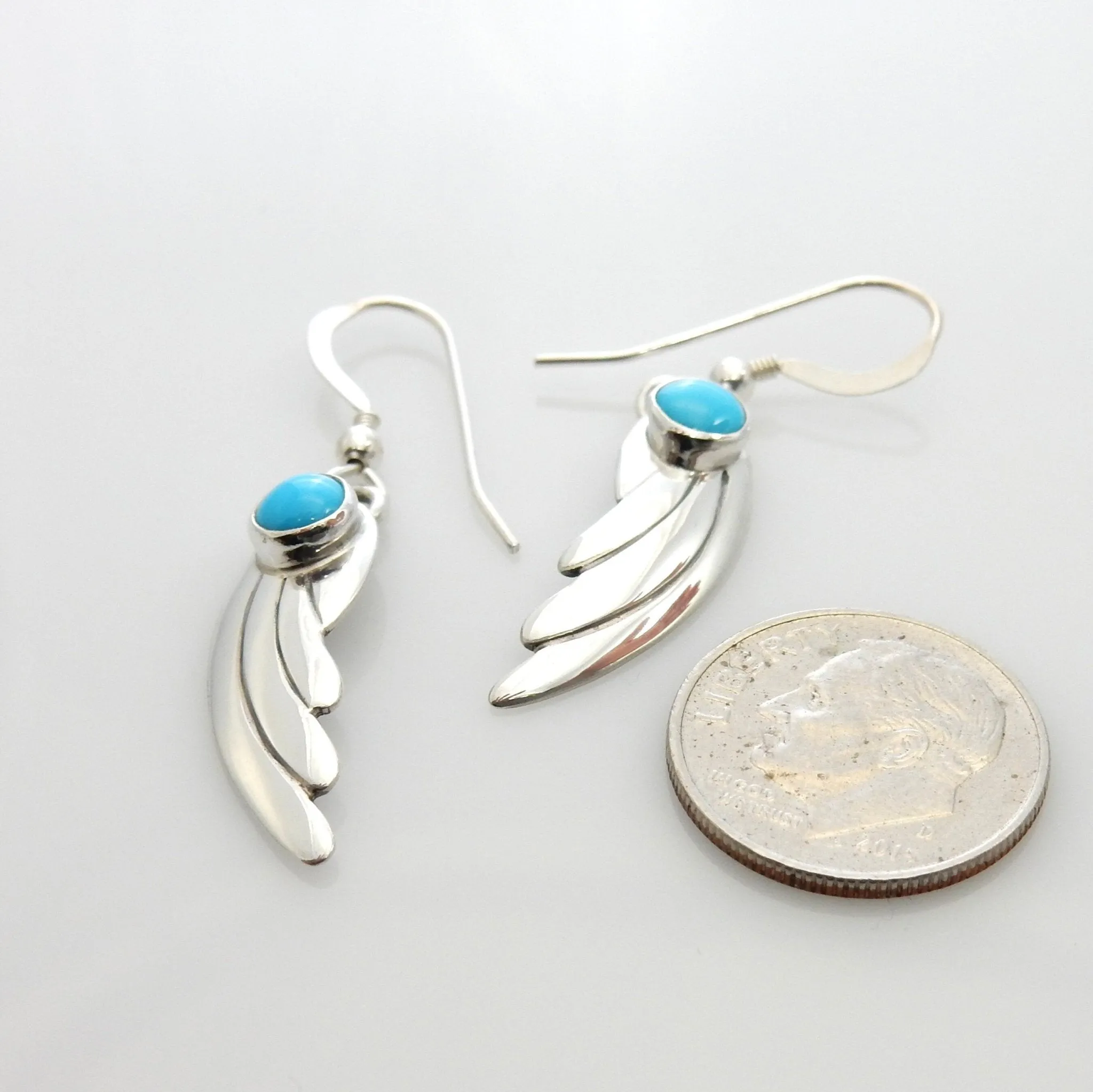 Handmade Sterling Silver Turquoise Earrings