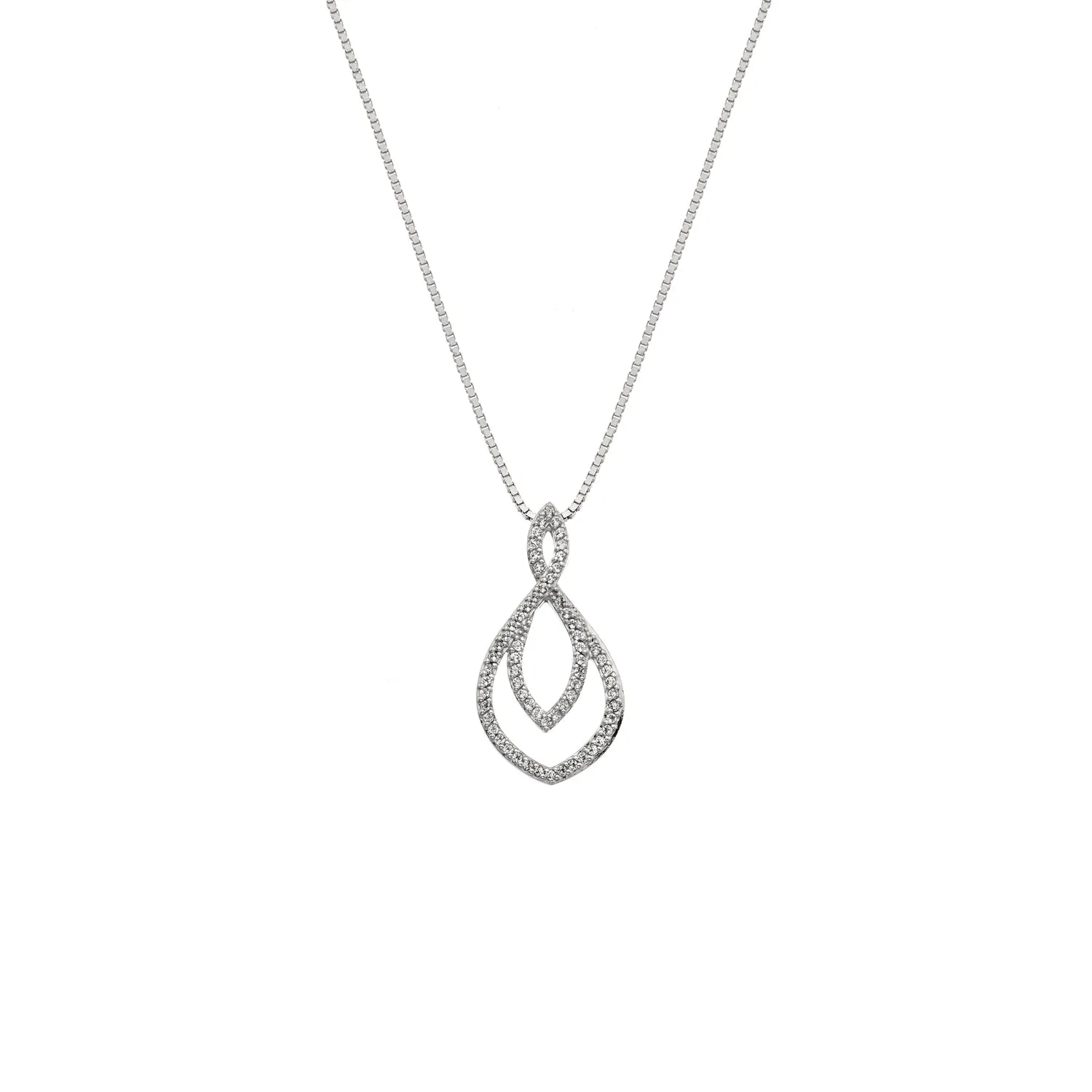 Hot Diamonds Harmony White Topaz Silver Necklace DP733