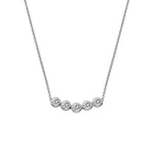 Hot Diamonds Tender White Topaz Silver Necklace DN129