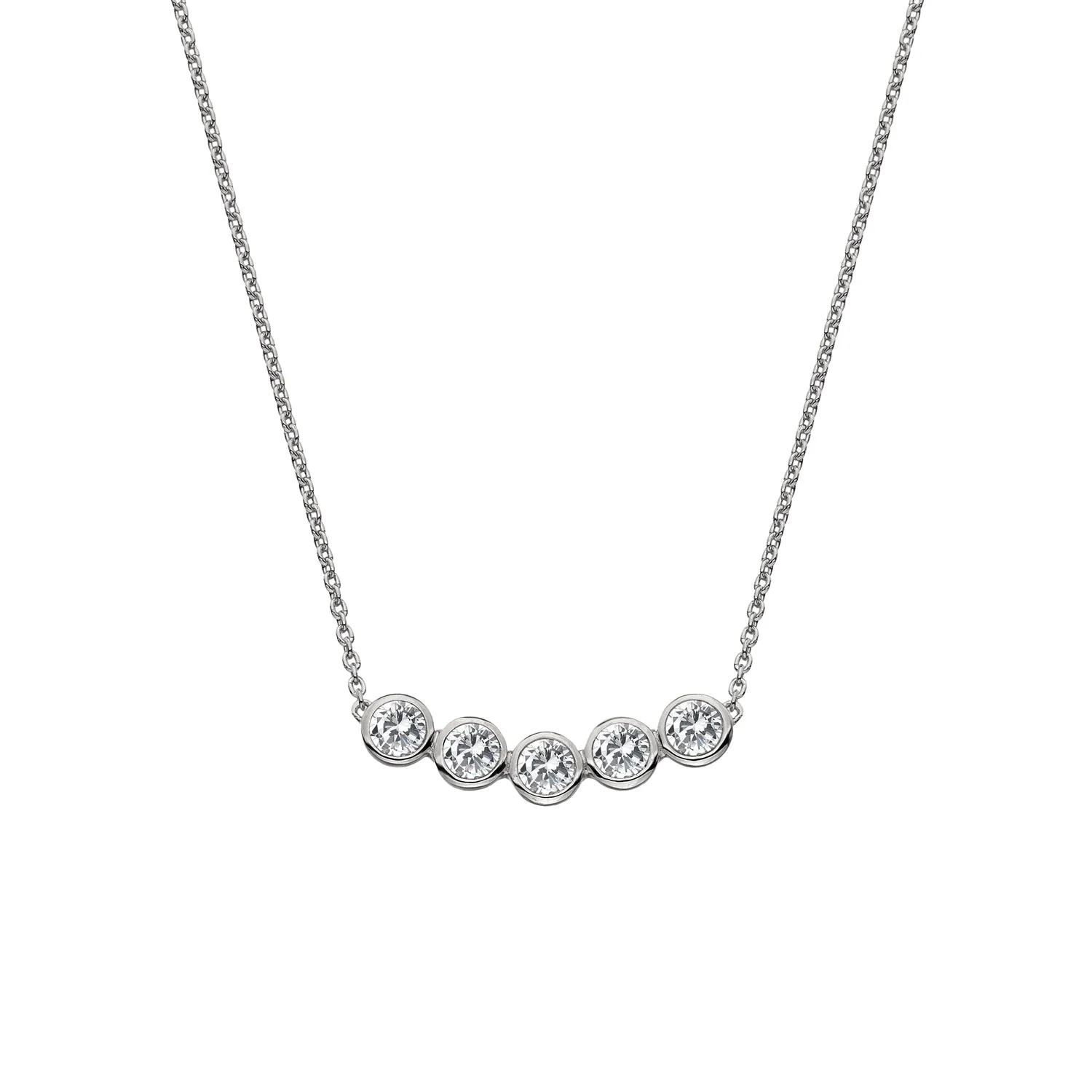 Hot Diamonds Tender White Topaz Silver Necklace DN129