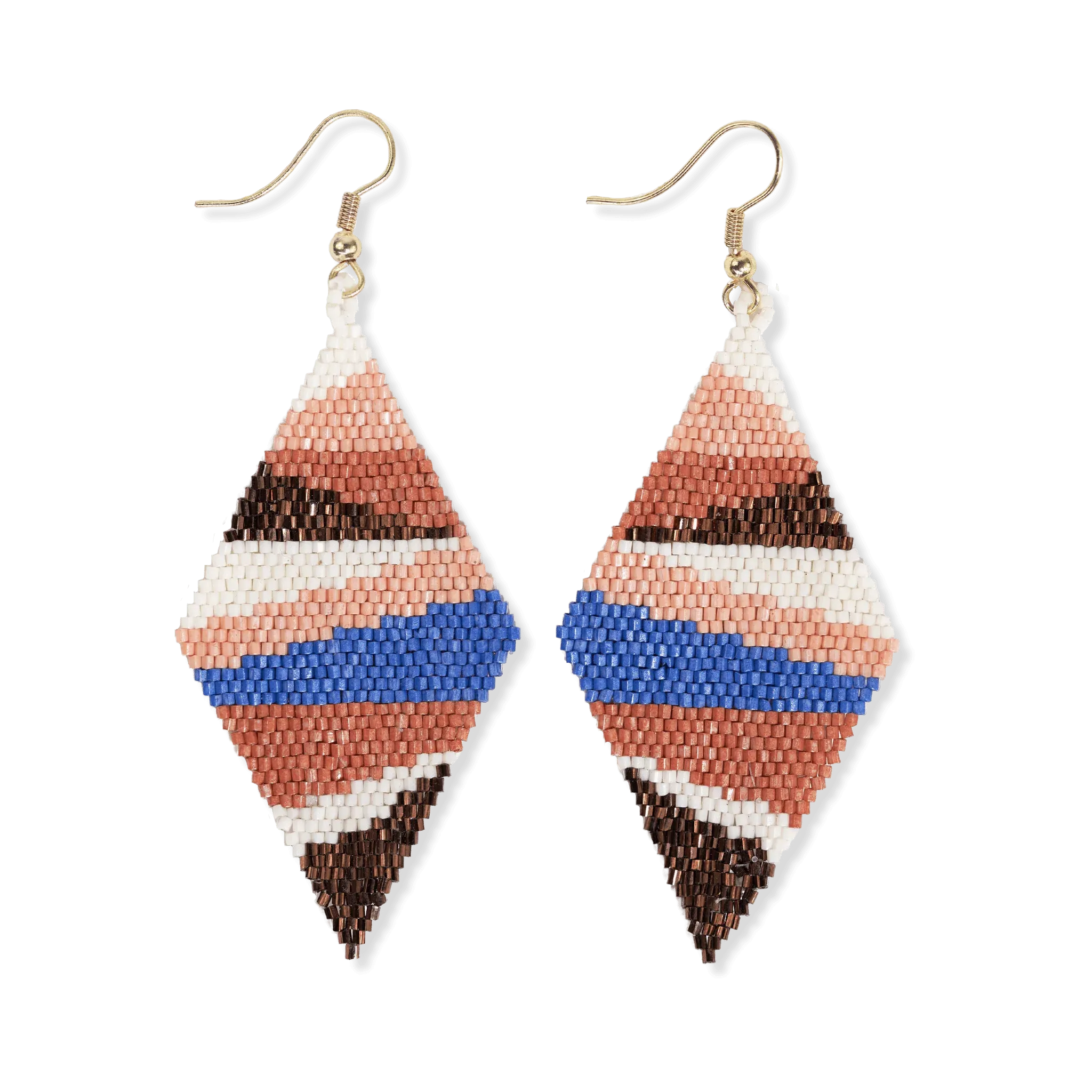 Ink   Alloy IA Frida layered angles beaded earrings LXER0304