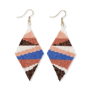 Ink   Alloy IA Frida layered angles beaded earrings LXER0304