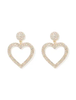 Jordan Crystal Heart Earrings