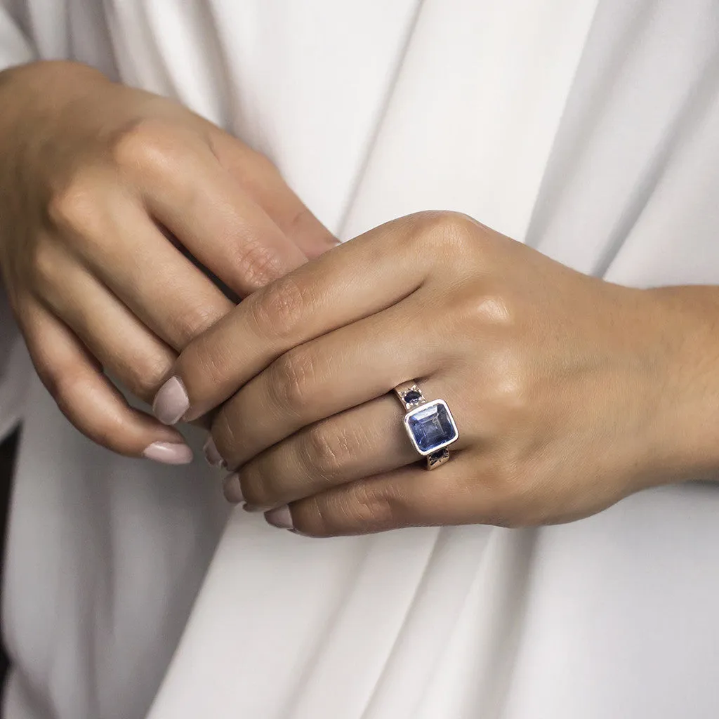 Kyanite & Sapphire Ring