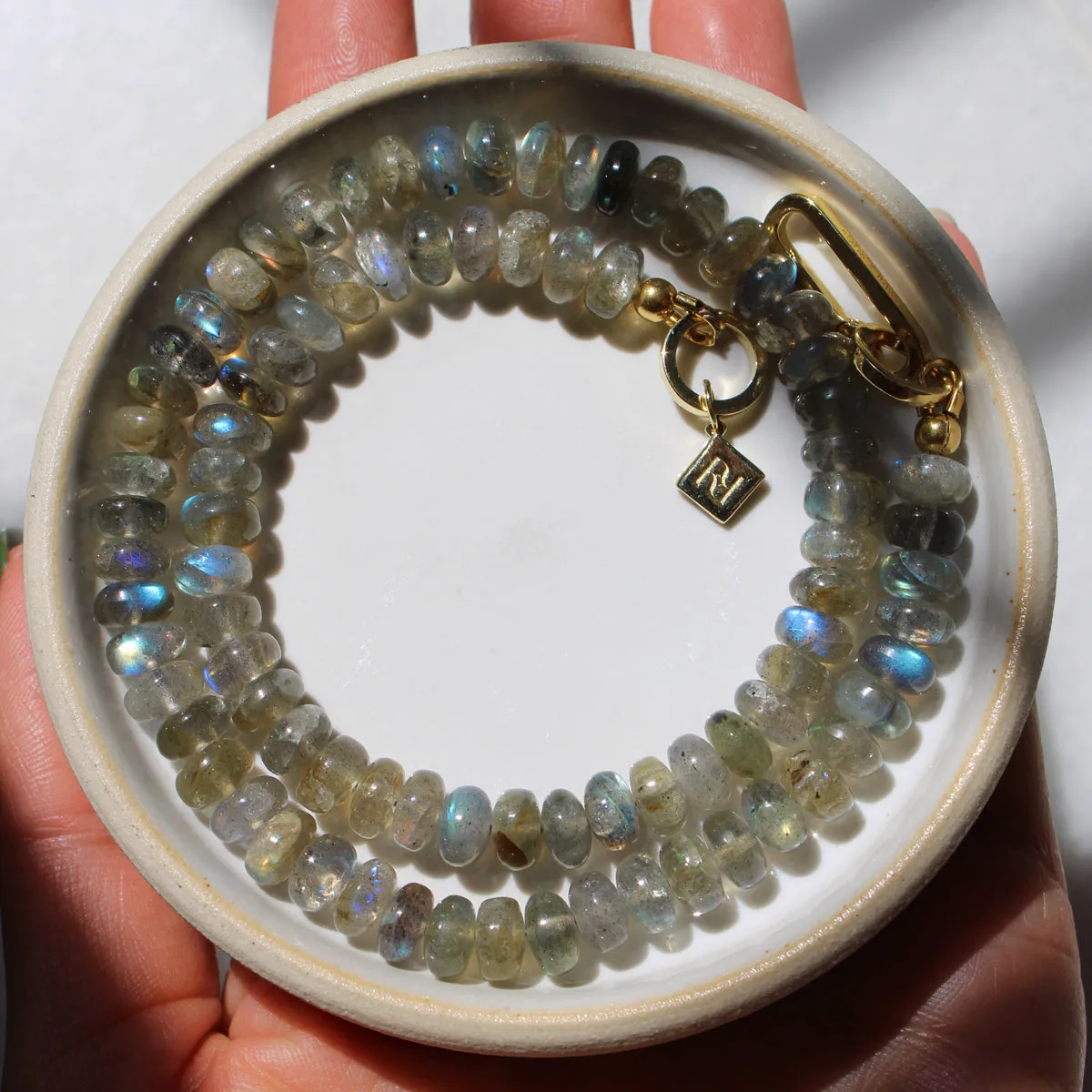 LABRADORITE CANDY BEAD NECKLACE