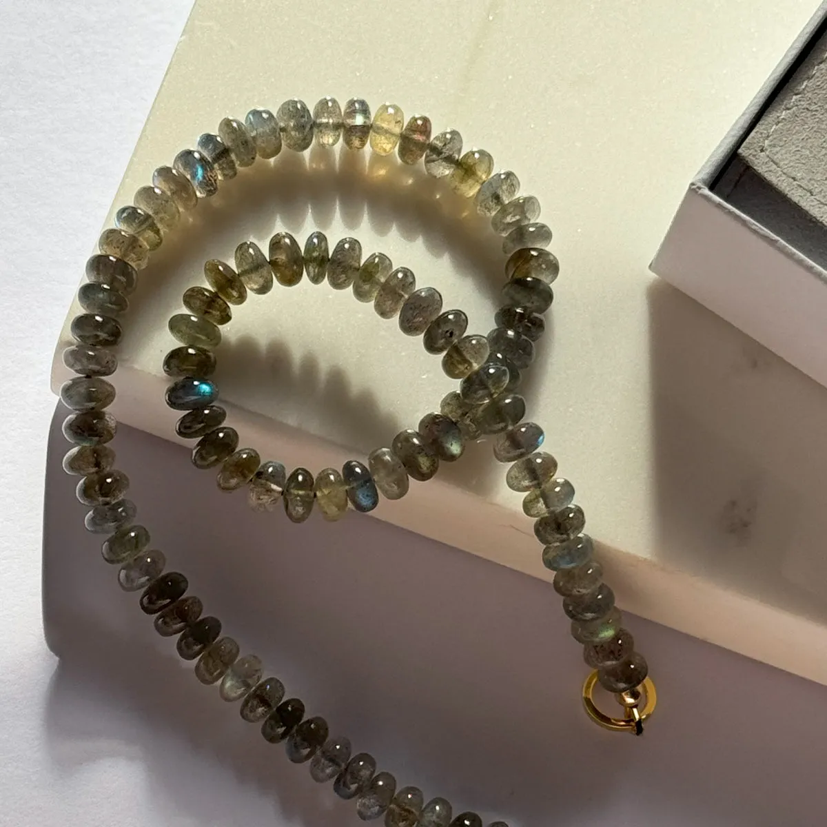 LABRADORITE CANDY BEAD NECKLACE