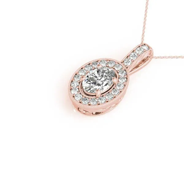 Ladies Halo Pendant 32339