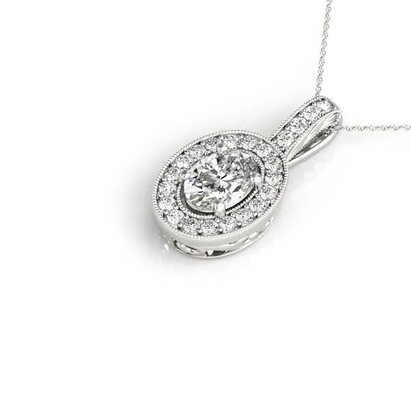 Ladies Halo Pendant 32339