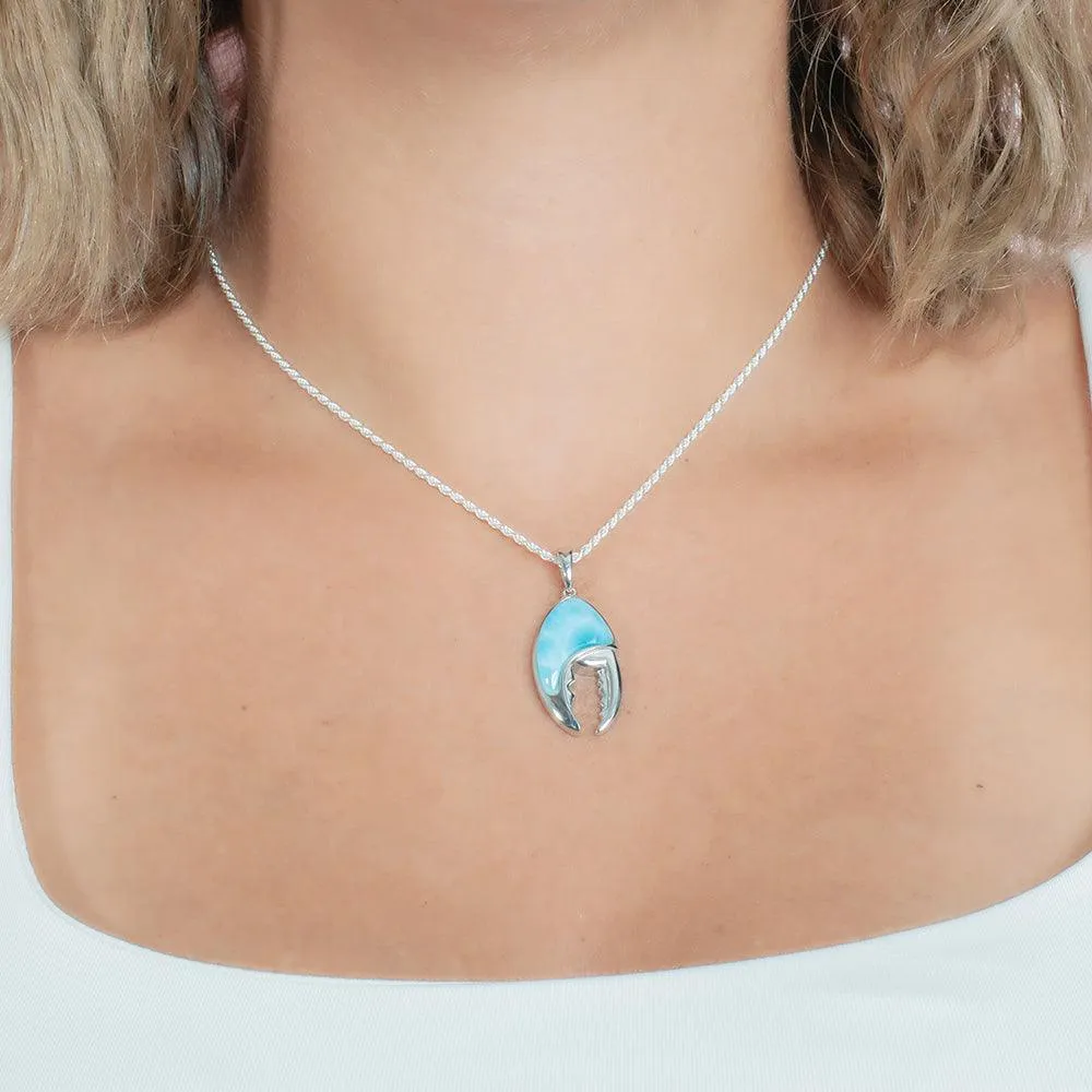 Larimar Lobster Claw Pendant