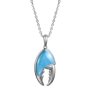 Larimar Lobster Claw Pendant