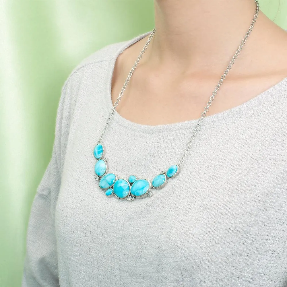 Larimar Mermaid Pools Necklace