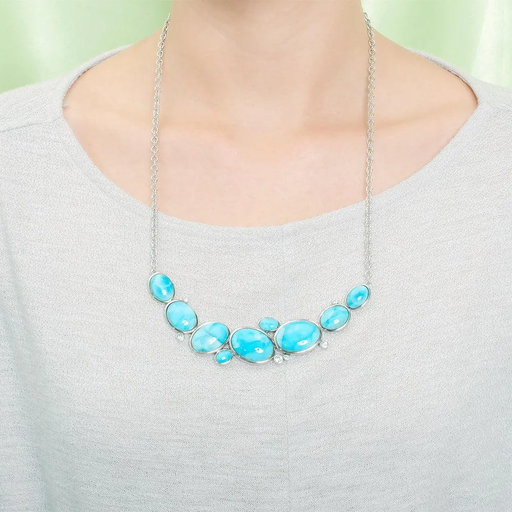 Larimar Mermaid Pools Necklace