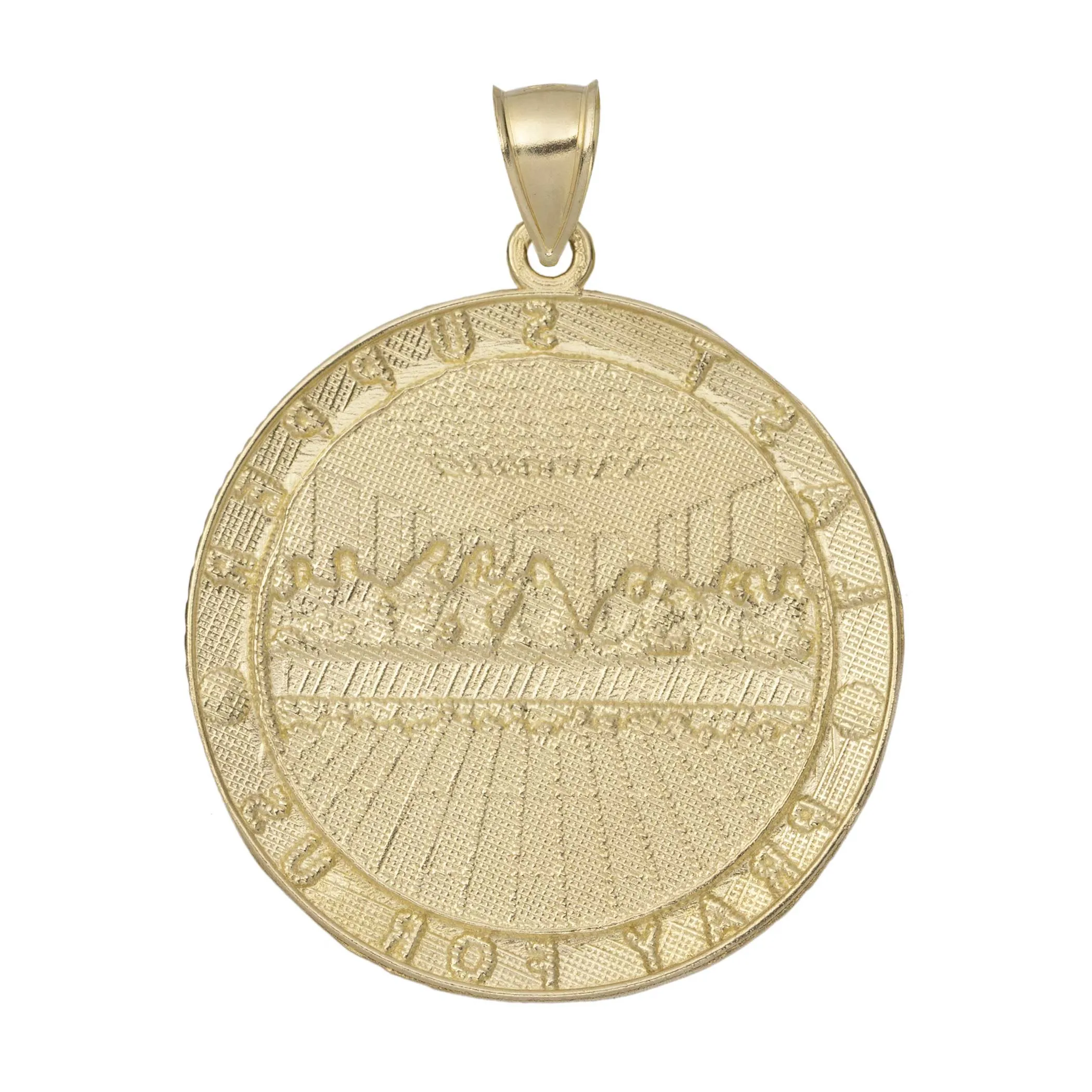 Last Supper Medallion Pendant 10K Yellow Gold