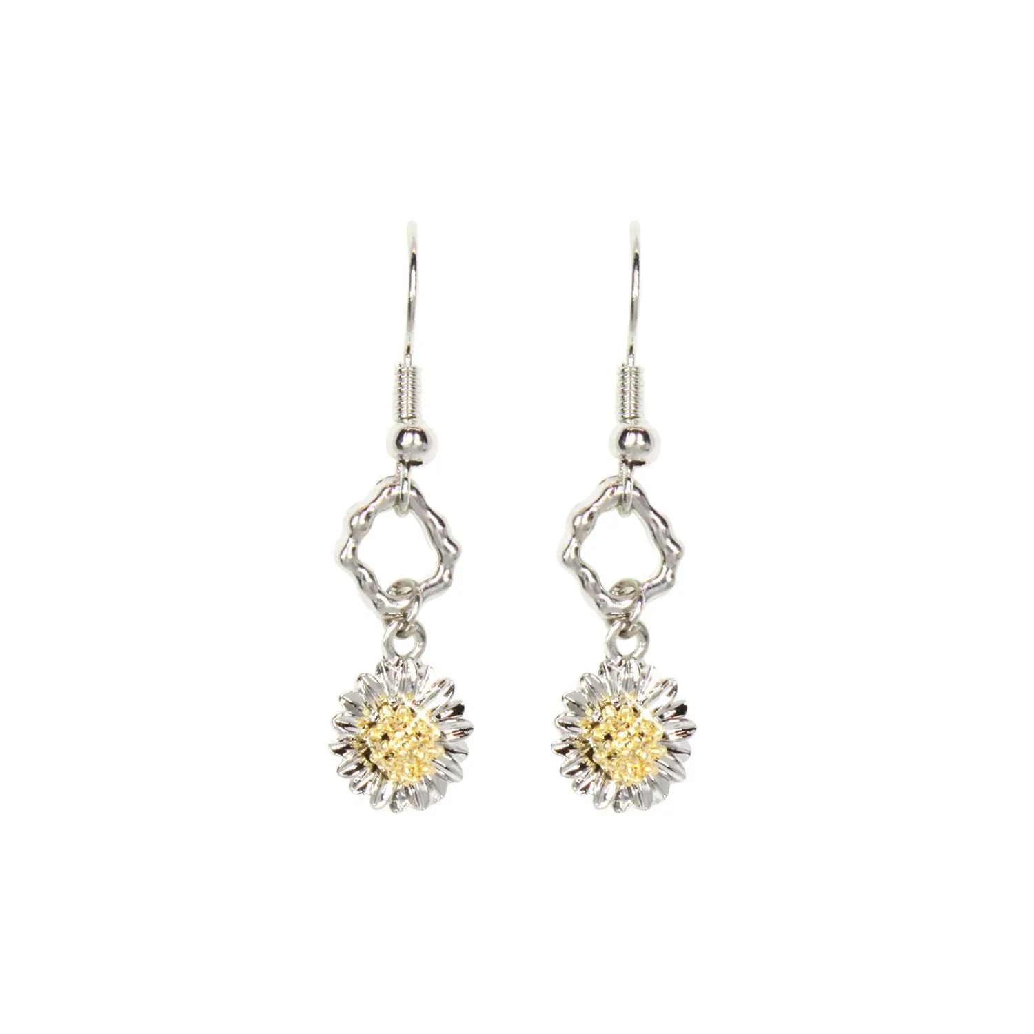 Lila Jewellery Gold and Rhodium Daisy Earrings