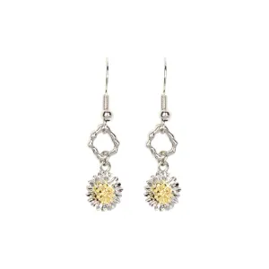 Lila Jewellery Gold and Rhodium Daisy Earrings