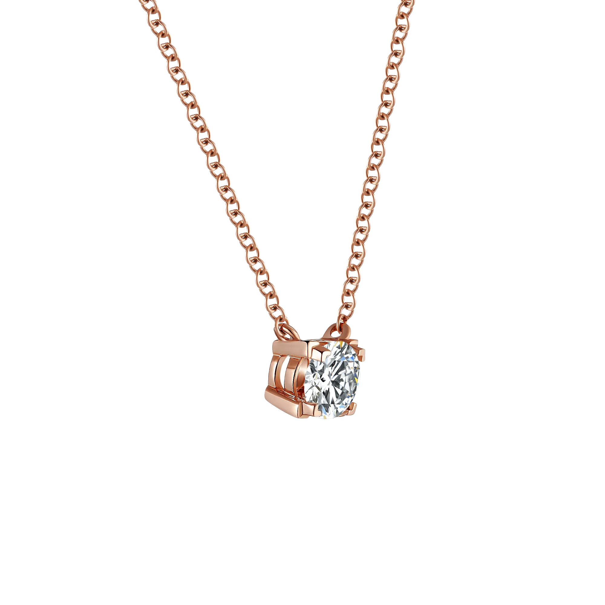 Luna solitaire necklace 0.2ct/ 0.3ct