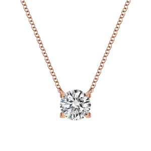 Luna solitaire necklace 0.2ct/ 0.3ct