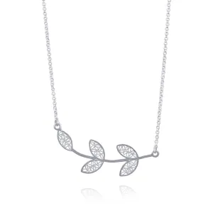 MARISSA SILVER  PENDANT ADJUSTABLE NECKLACE FILIGREE