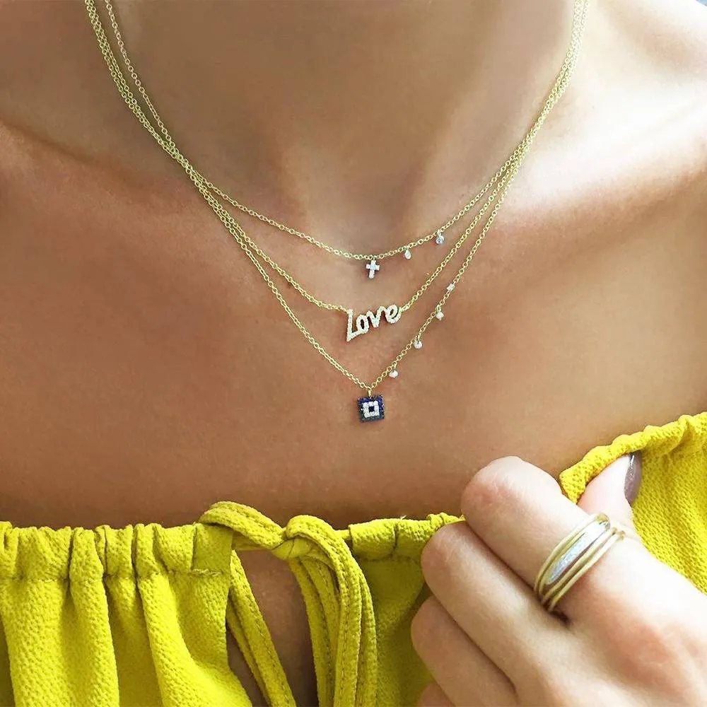 Meira T Gold & Diamond Love Necklace