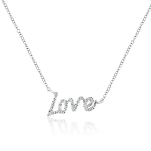 Meira T Gold & Diamond Love Necklace