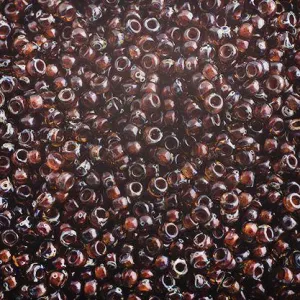 Miyuki Seed Bead 11/0 apx. 22g Tr. Dark Topaz Picasso