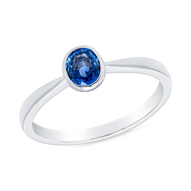 Modern Sapphire Gold Ring