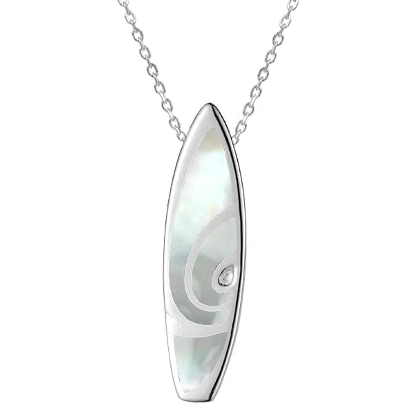 Mother of Pearl Surfboard Pendant