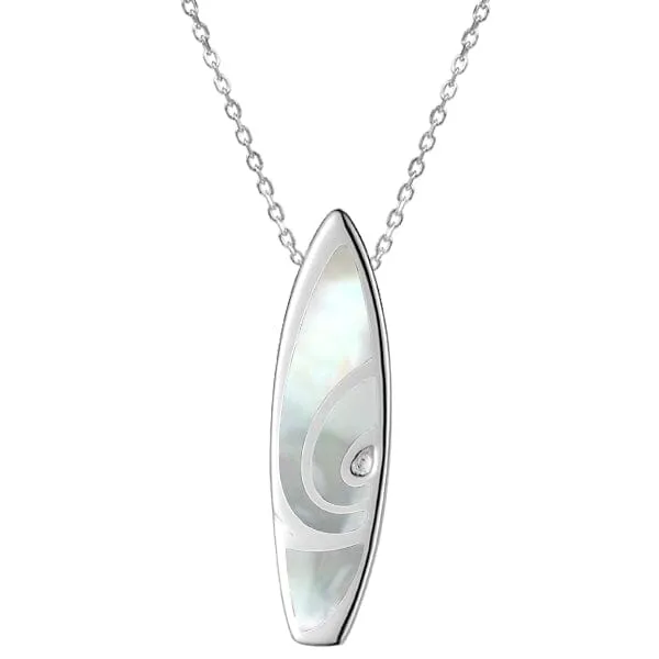 Mother of Pearl Surfboard Pendant