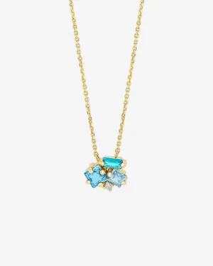 Nadima Light Blue Mix Cluster Pendant