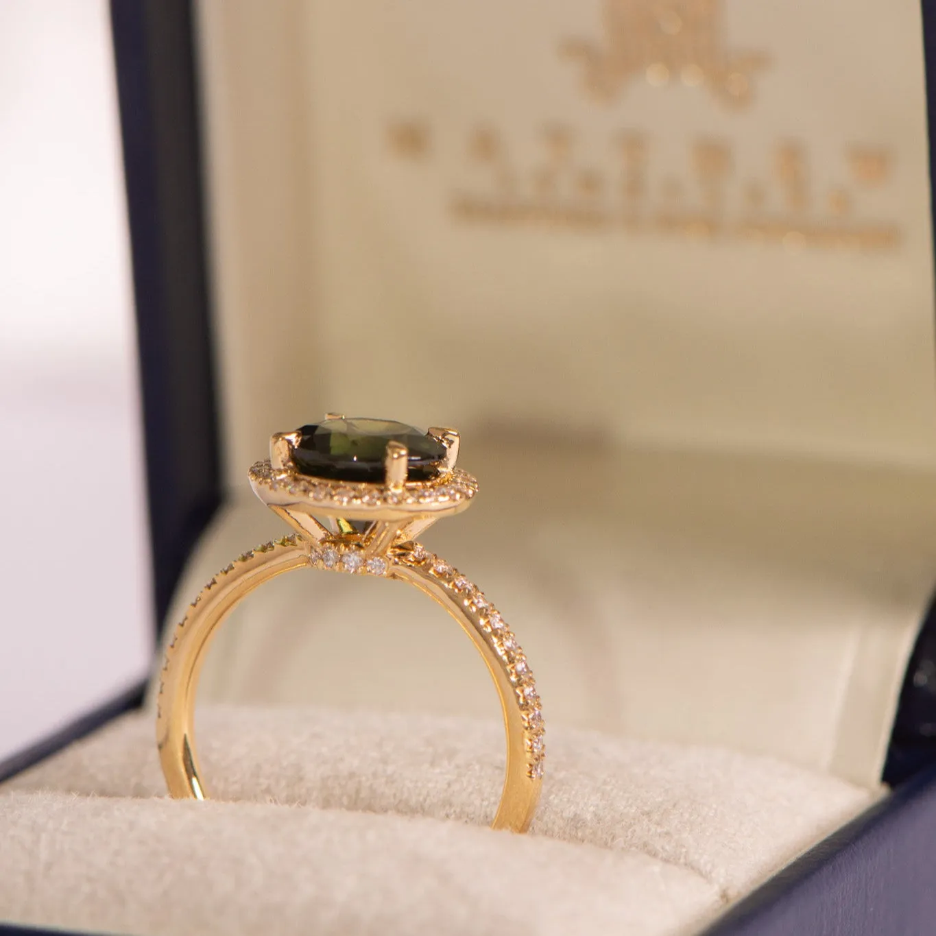 Natural Australian Sapphire ' Santini' Engagement Ring.